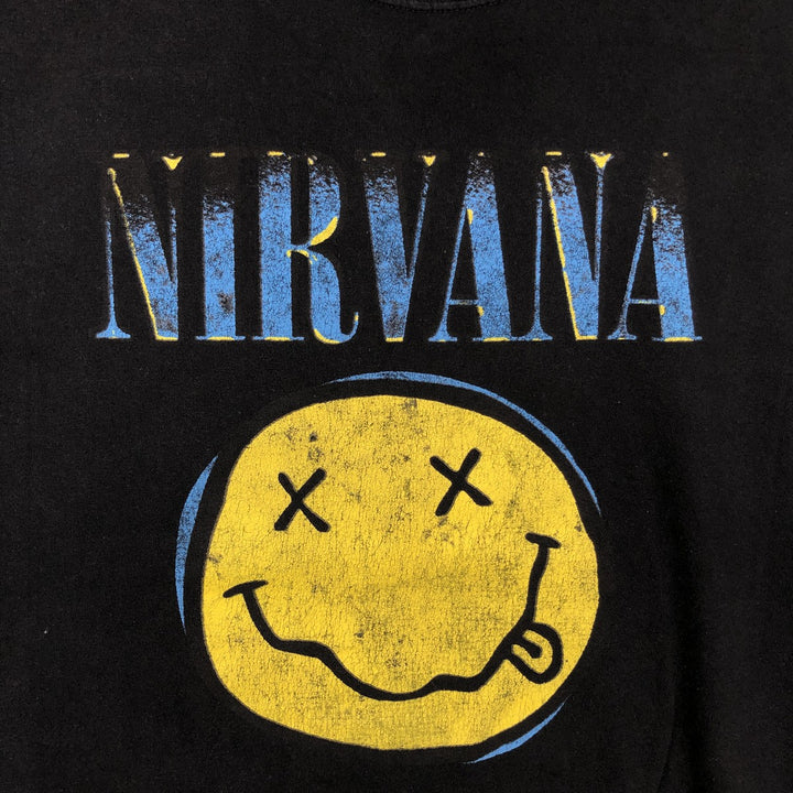 NIRVANA Nirvana Band T-shirt, Band T, Men's XL size unclear black type Vintage Second Hand