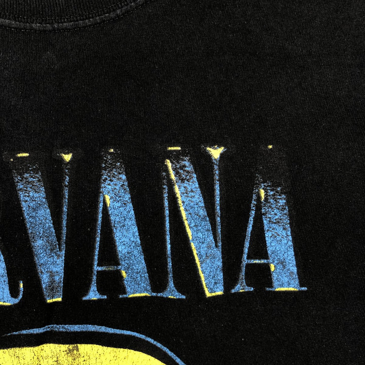 NIRVANA Nirvana Band T-shirt, Band T, Men's XL size unclear black type Vintage Second Hand