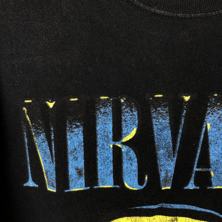 NIRVANA Nirvana Band T-shirt, Band T, Men's XL size unclear black type Vintage Second Hand