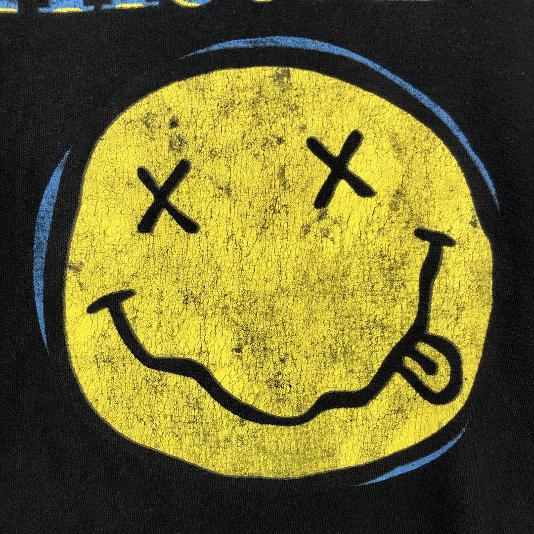 NIRVANA Nirvana Band T-shirt, Band T, Men's XL size unclear black type Vintage Second Hand