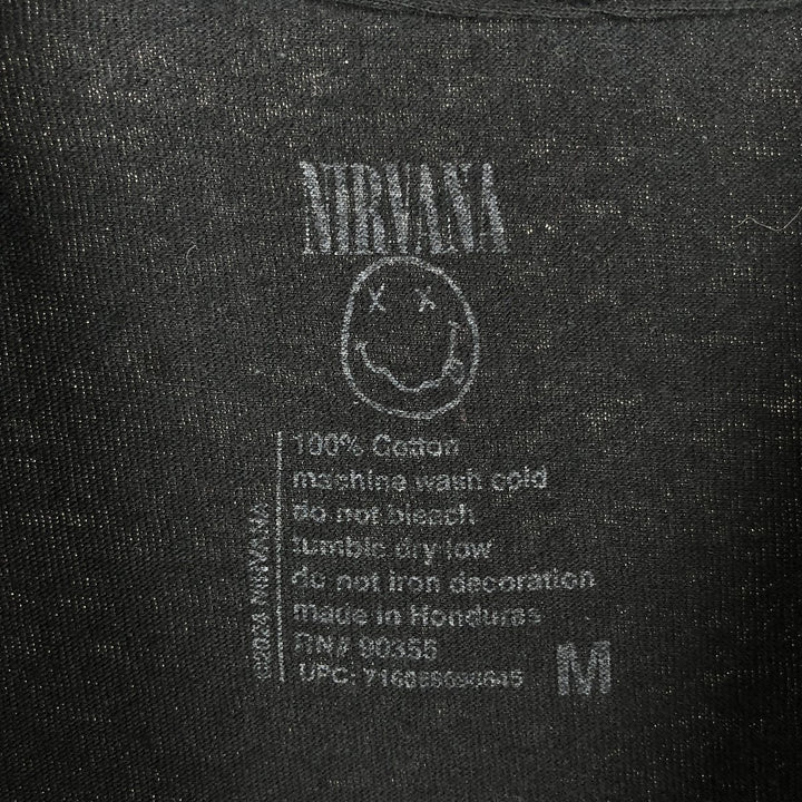 NIRVANA Nirvana Band T-shirt, Band T, Men's M size cotton black type Vintage Second Hand