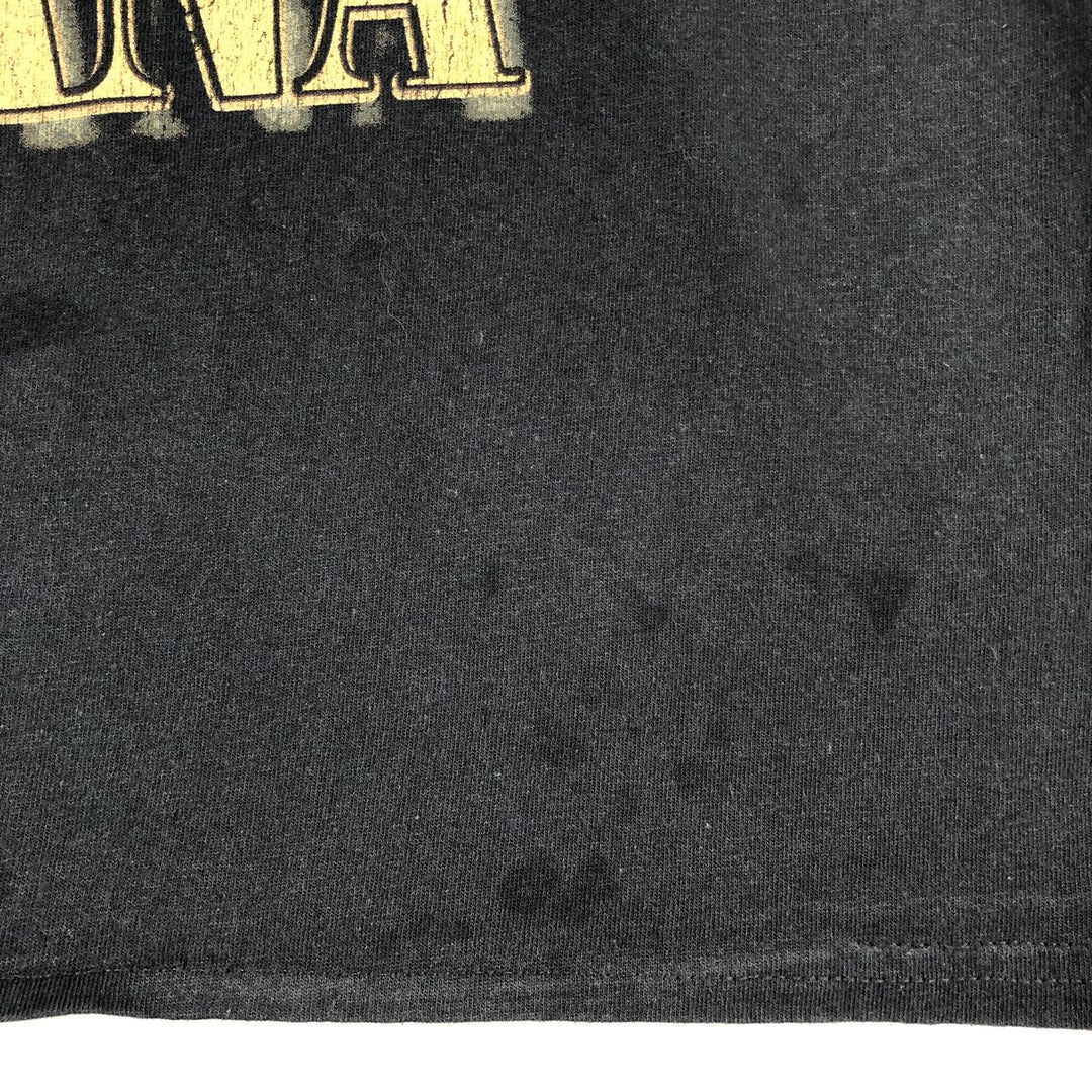 NIRVANA Nirvana Band T-shirt, Band T, Men's M size cotton black type Vintage Second Hand