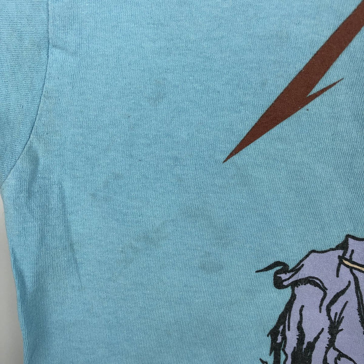 METALLICA Skull Pattern Band T-shirt Band Tee Men's M size cotton Blue type light blue Vintage Second Hand