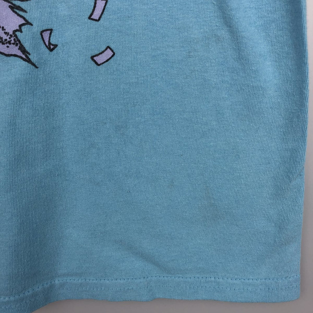 METALLICA Skull Pattern Band T-shirt Band Tee Men's M size cotton Blue type light blue Vintage Second Hand