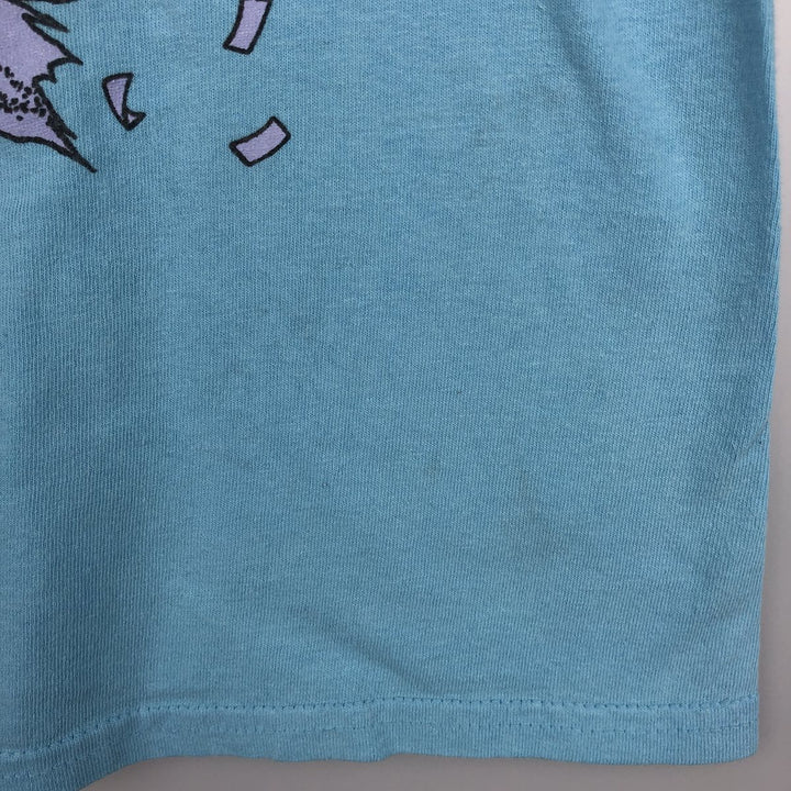 METALLICA Skull Pattern Band T-shirt Band Tee Men's M size cotton Blue type light blue Vintage Second Hand