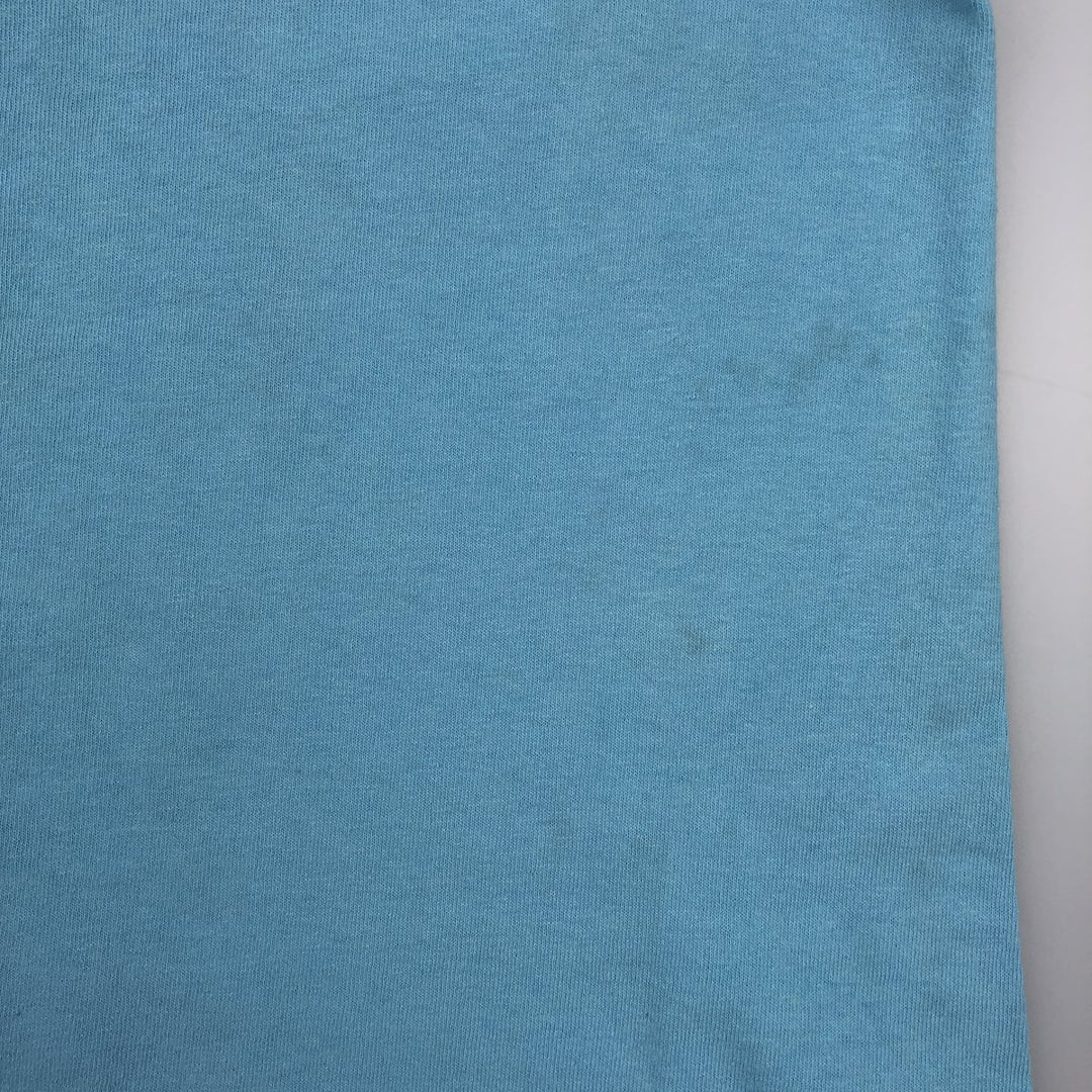 METALLICA Skull Pattern Band T-shirt Band Tee Men's M size cotton Blue type light blue Vintage Second Hand