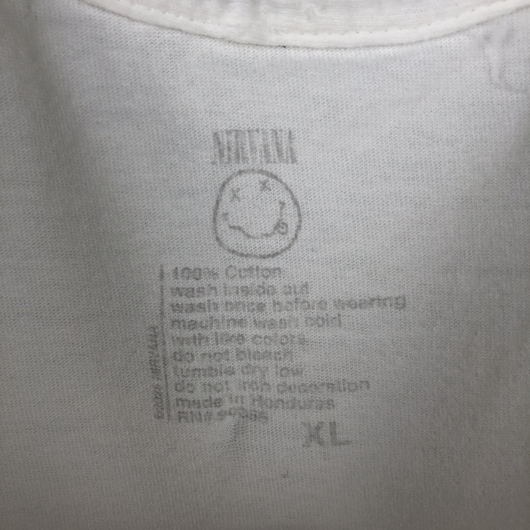 NIRVANA Nirvana Band T-shirt, Band T, Men's XL size cotton white type Vintage Second Hand