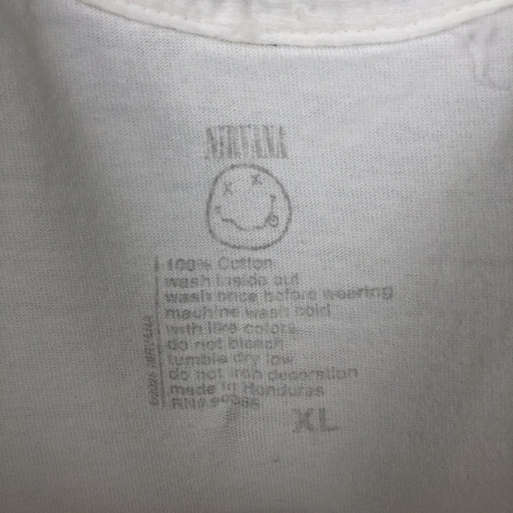 NIRVANA Nirvana Band T-shirt, Band T, Men's XL size cotton white type Vintage Second Hand