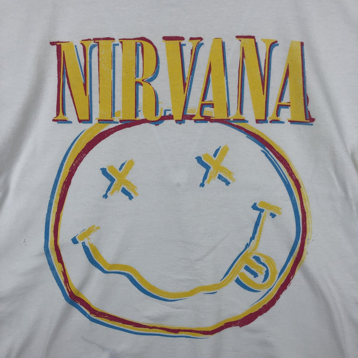NIRVANA Nirvana Band T-shirt, Band T, Men's XL size cotton white type Vintage Second Hand