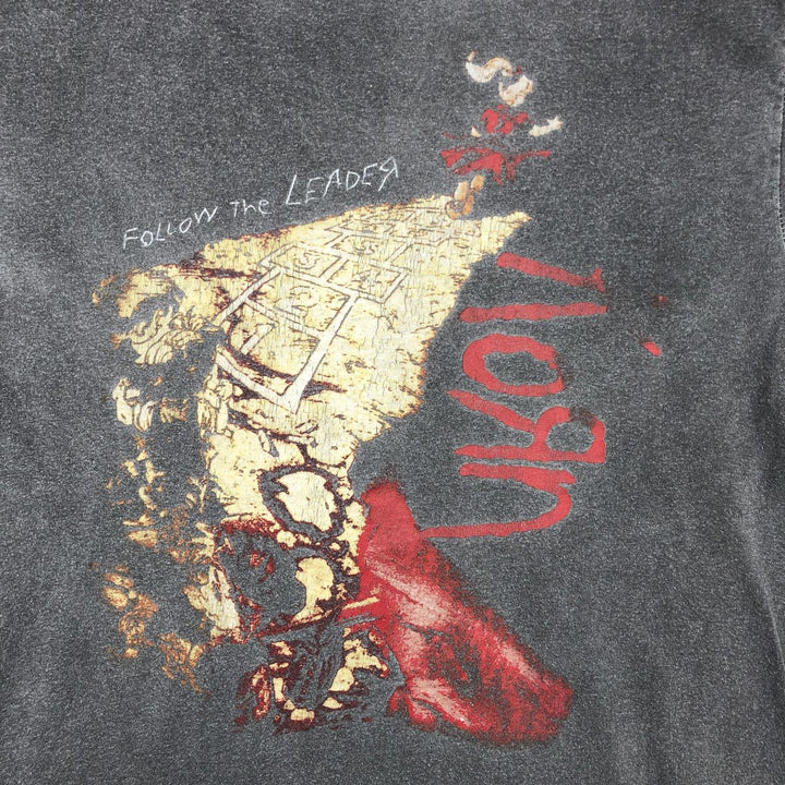 KORN band T-shirt, band T, men's XL size unclear Charcoal Vintage Second Hand
