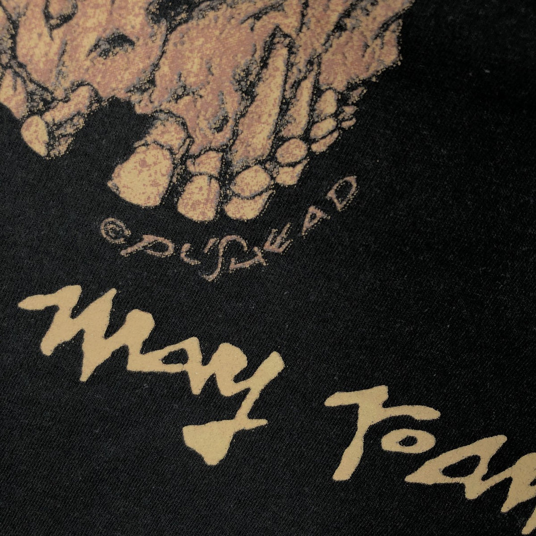 METALLICA Skull Pattern Band T-shirt Band Tee Men's M size cotton black type Vintage Second Hand