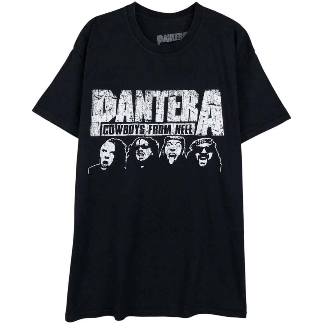 PANTERA Pantera Band T-shirt Band T Men's L size cotton black type Vintage Second Hand