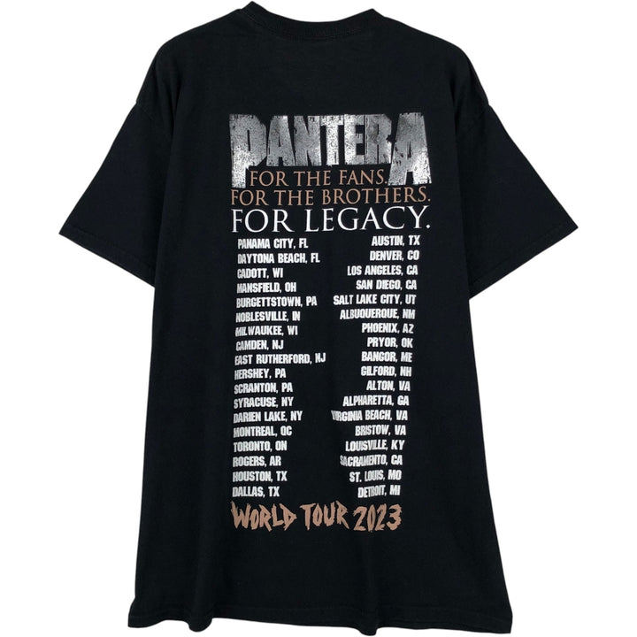 PANTERA Pantera Band T-shirt Band T Men's L size cotton black type Vintage Second Hand