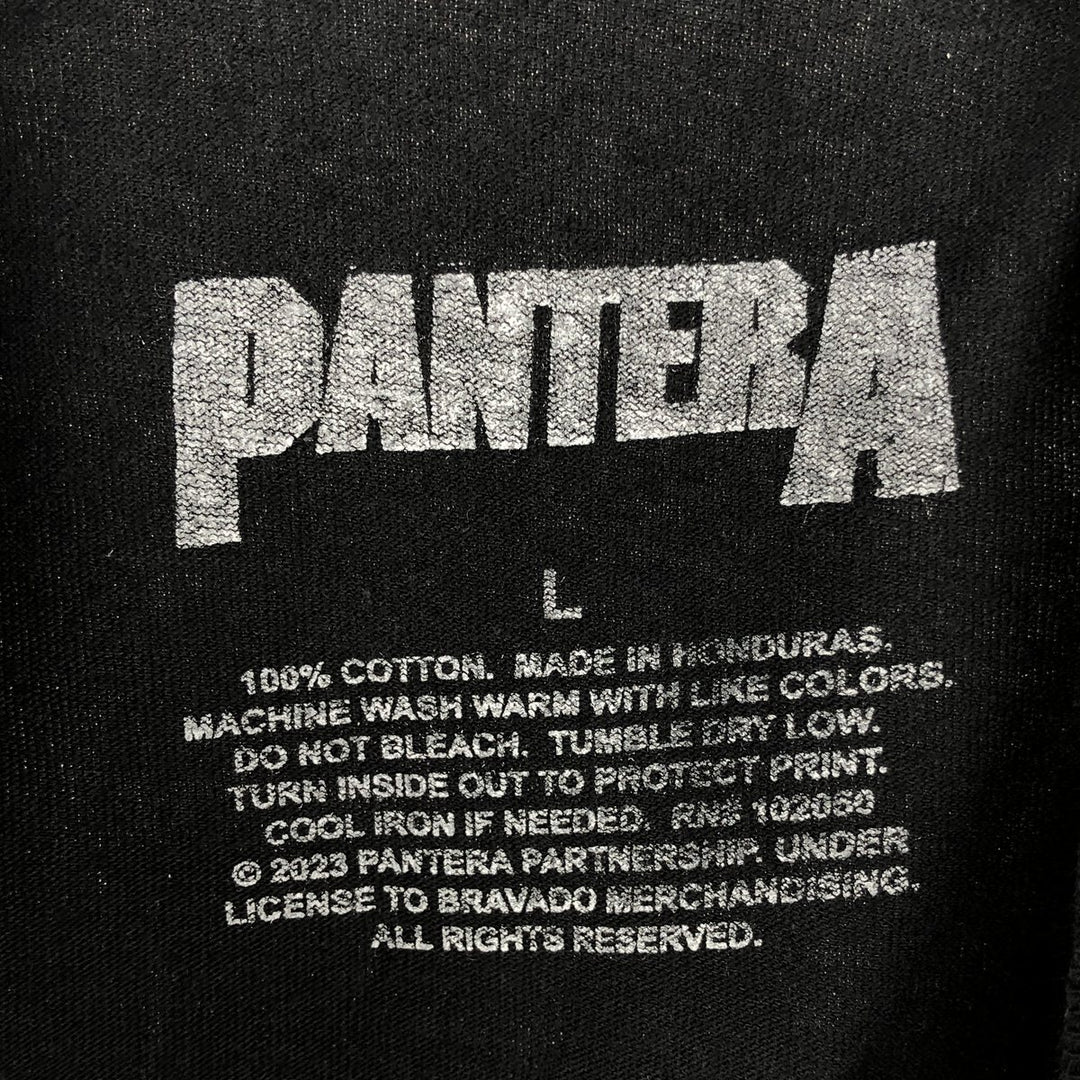 PANTERA Pantera Band T-shirt Band T Men's L size cotton black type Vintage Second Hand