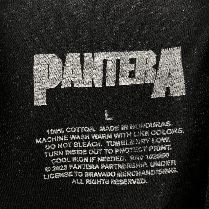 PANTERA Pantera Band T-shirt Band T Men's L size cotton black type Vintage Second Hand