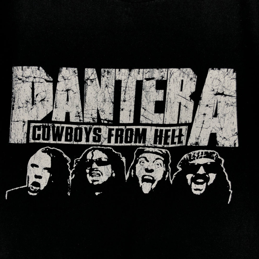 PANTERA Pantera Band T-shirt Band T Men's L size cotton black type Vintage Second Hand