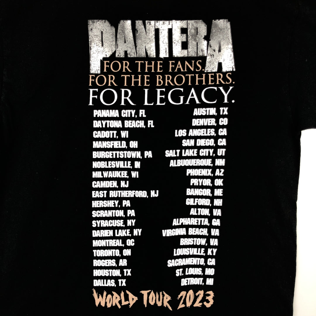 PANTERA Pantera Band T-shirt Band T Men's L size cotton black type Vintage Second Hand