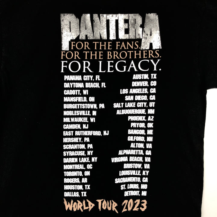 PANTERA Pantera Band T-shirt Band T Men's L size cotton black type Vintage Second Hand