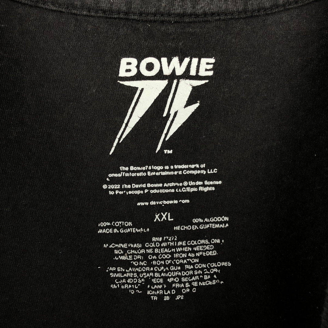 DAVID BOWIE Band T-shirt (Men's XXL equivalent) cotton black type Vintage Second Hand
