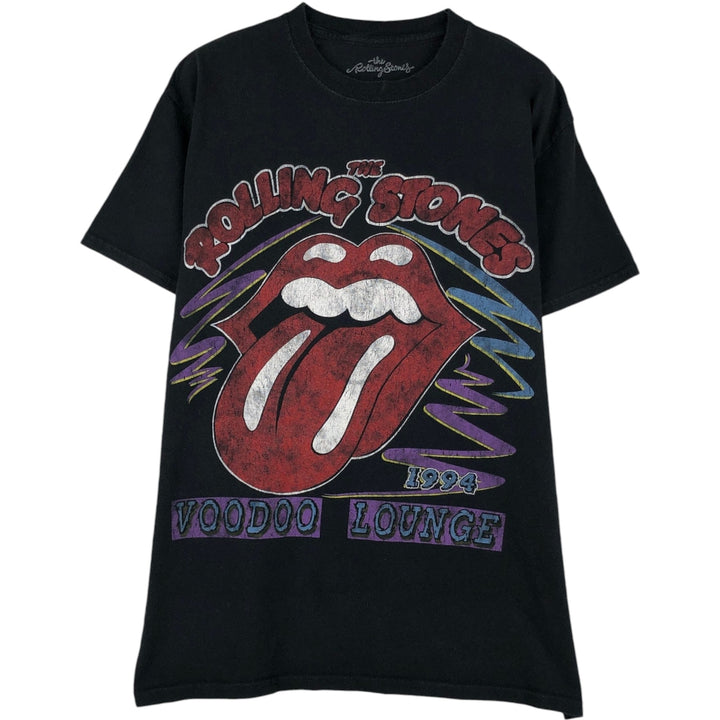 The Rolling Stones Band T-shirt, Men's M size cotton black type Vintage Second Hand