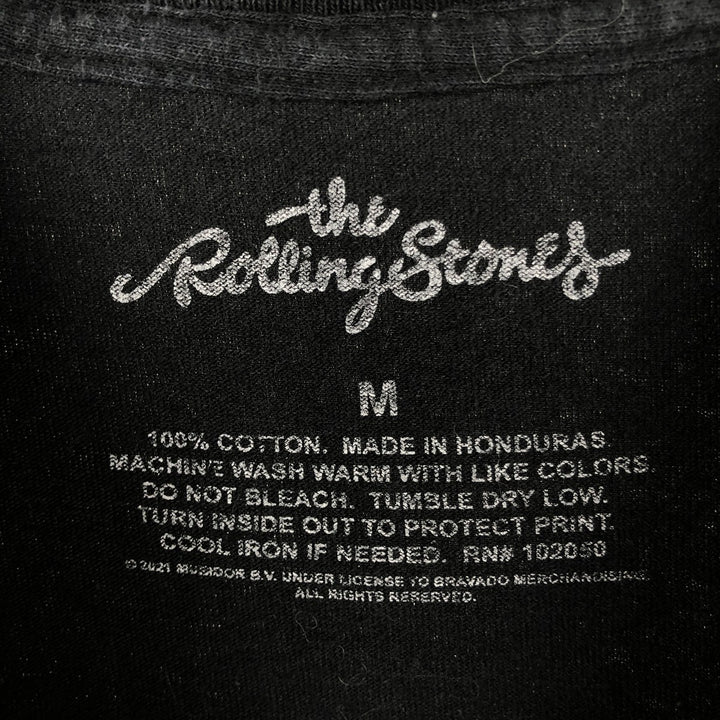 The Rolling Stones Band T-shirt, Men's M size cotton black type Vintage Second Hand