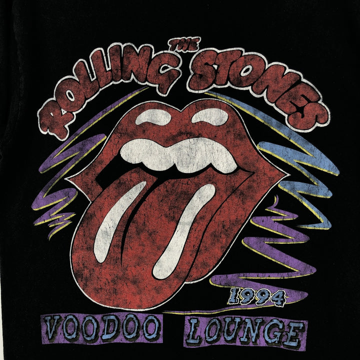The Rolling Stones Band T-shirt, Men's M size cotton black type Vintage Second Hand