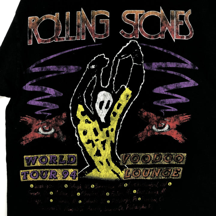The Rolling Stones Band T-shirt, Men's M size cotton black type Vintage Second Hand