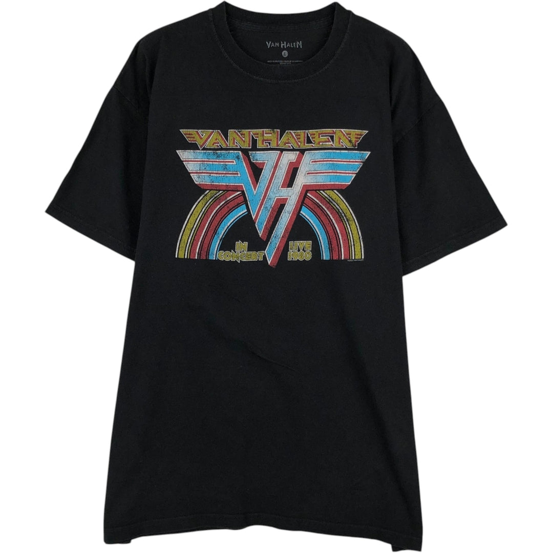 VAN HALEN Van Halen band T-shirt, men's size L cotton black type Vintage Second Hand