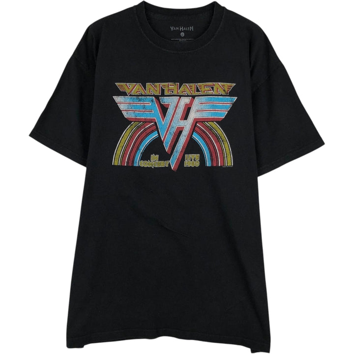 VAN HALEN Van Halen band T-shirt, men's size L cotton black type Vintage Second Hand