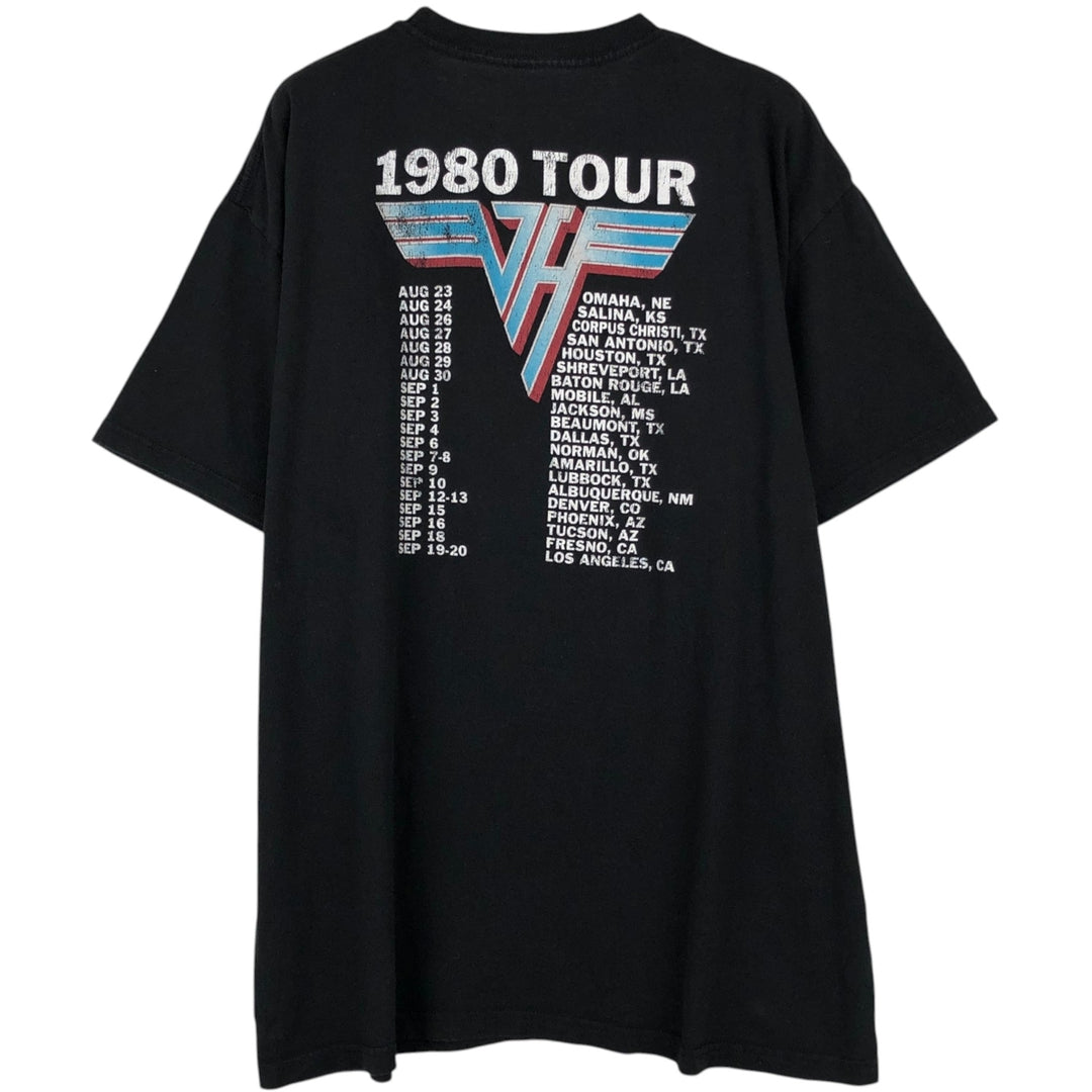 VAN HALEN Van Halen band T-shirt, men's size L cotton black type Vintage Second Hand