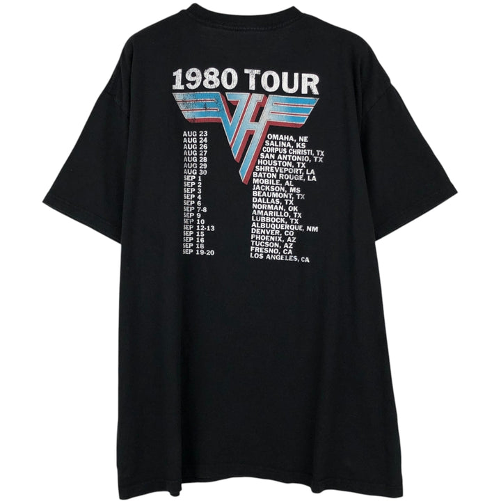 VAN HALEN Van Halen band T-shirt, men's size L cotton black type Vintage Second Hand