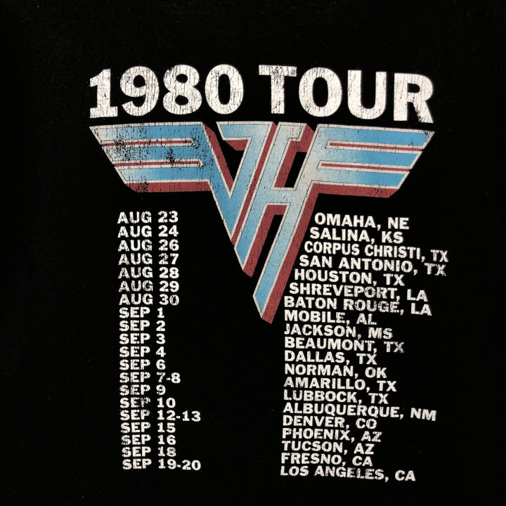 VAN HALEN Van Halen band T-shirt, men's size L cotton black type Vintage Second Hand