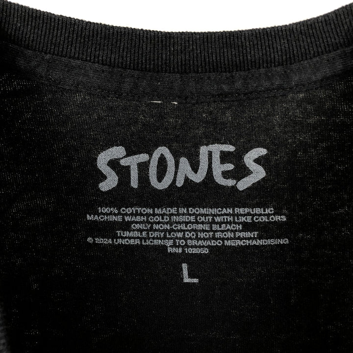 The Rolling Stones Band T-shirt, Band T, Men's L size cotton black type Vintage Second Hand