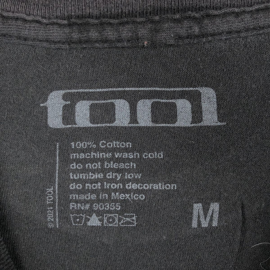TOOL Band T-shirt, Men's M size cotton black type Vintage Second Hand