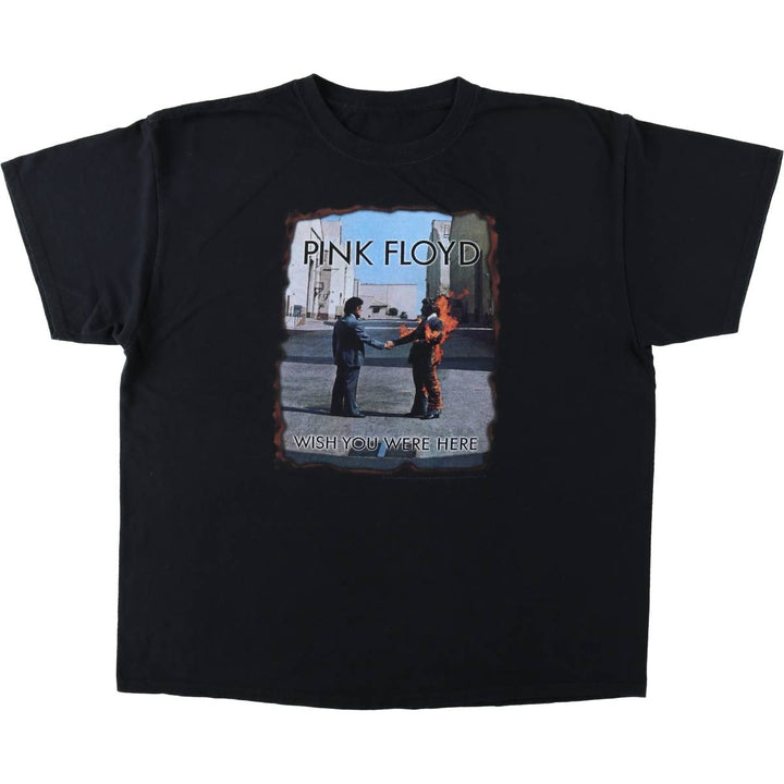 PINK FLOYD Pink Floyd Band T-shirt Band T Men's L size unclear black type Vintage Second Hand