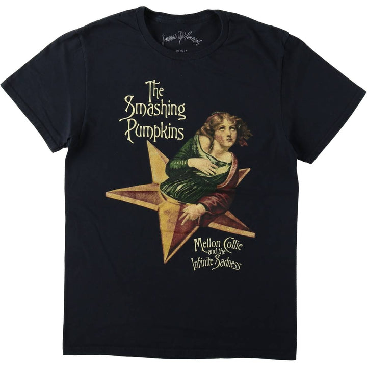 THE SMASHING PUMPKINS Smashing Pumpkins Band T-shirt Band T Men's S equivalent cotton black type Vintage Second Hand
