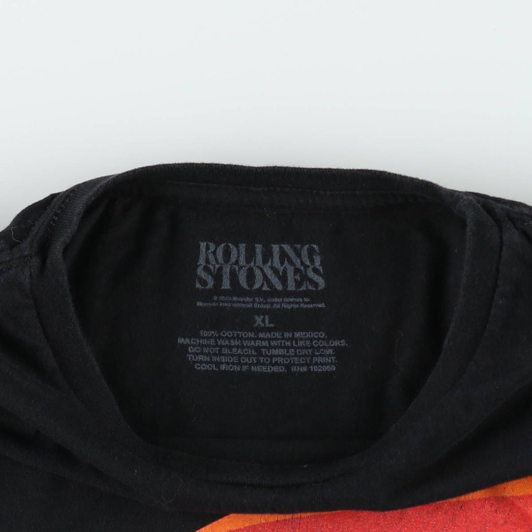 The Rolling Stones Band T-shirt, Men's XL cotton black type Vintage Second Hand