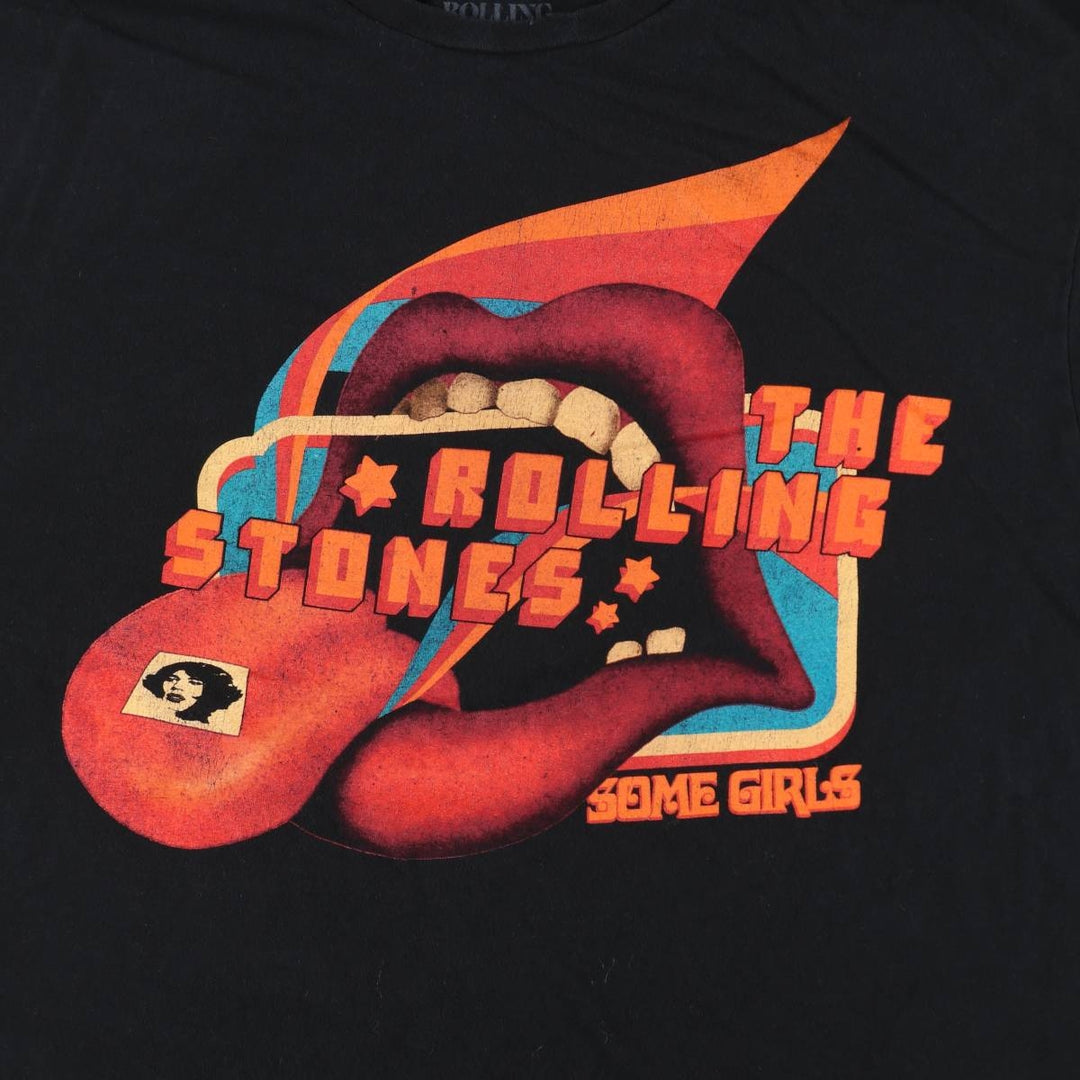 The Rolling Stones Band T-shirt, Men's XL cotton black type Vintage Second Hand