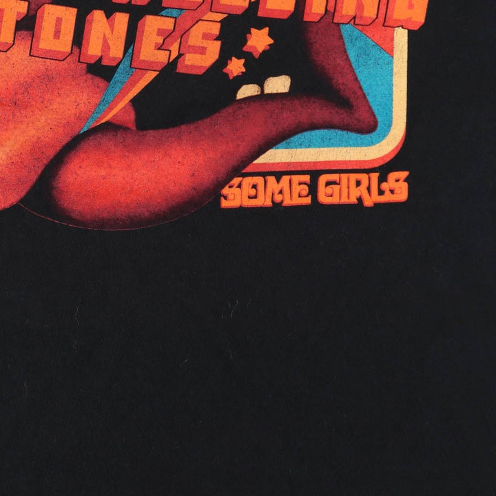 The Rolling Stones Band T-shirt, Men's XL cotton black type Vintage Second Hand