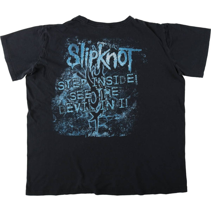 Bay Island Slipknot Band T-Shirt (Men's XXL equivalent) cotton black type Vintage Second Hand