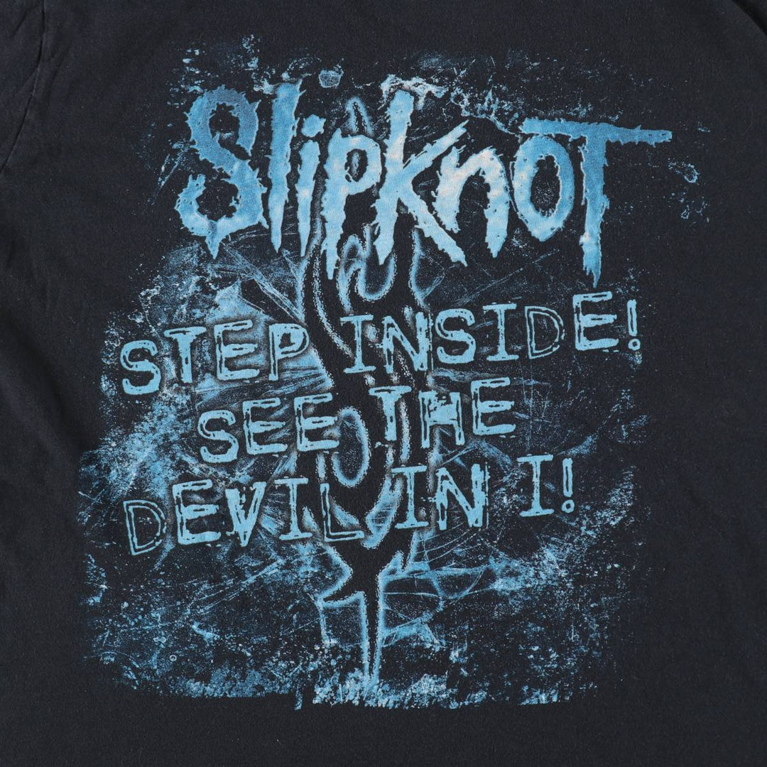 Bay Island Slipknot Band T-Shirt (Men's XXL equivalent) cotton black type Vintage Second Hand