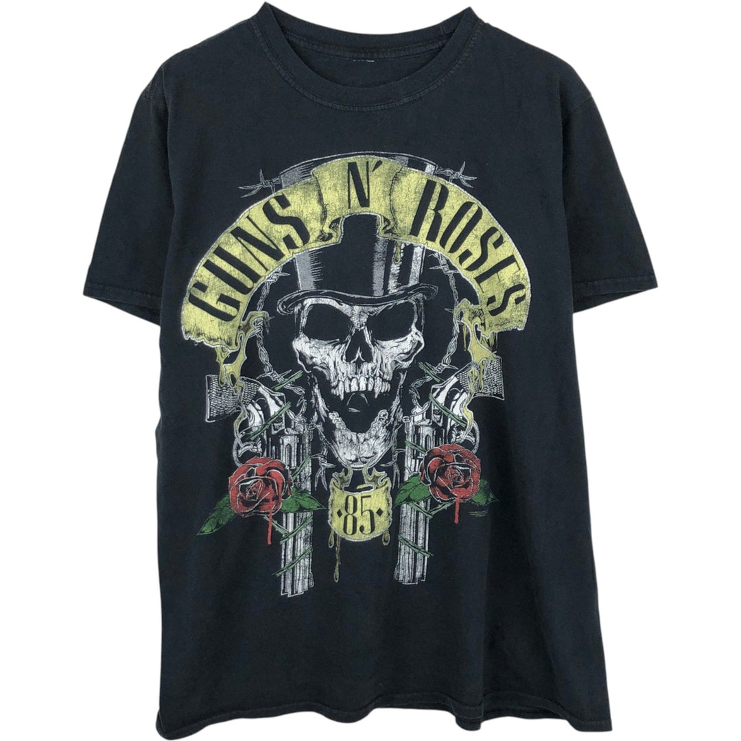 Guns N' Roses Skull Pattern Shirt (Men's Size L) unclear black type Vintage Second Hand