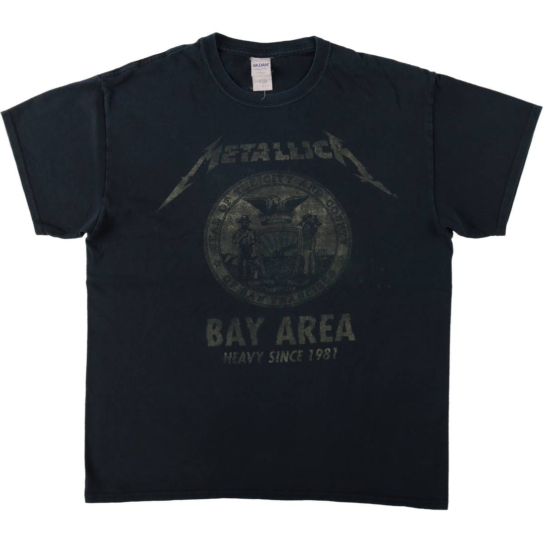 Gildan Metallica Band T-shirt, Men's Size L cotton black type Vintage Second Hand