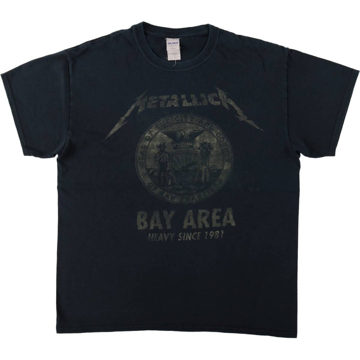 Gildan Metallica Band T-shirt, Men's Size L cotton black type Vintage Second Hand