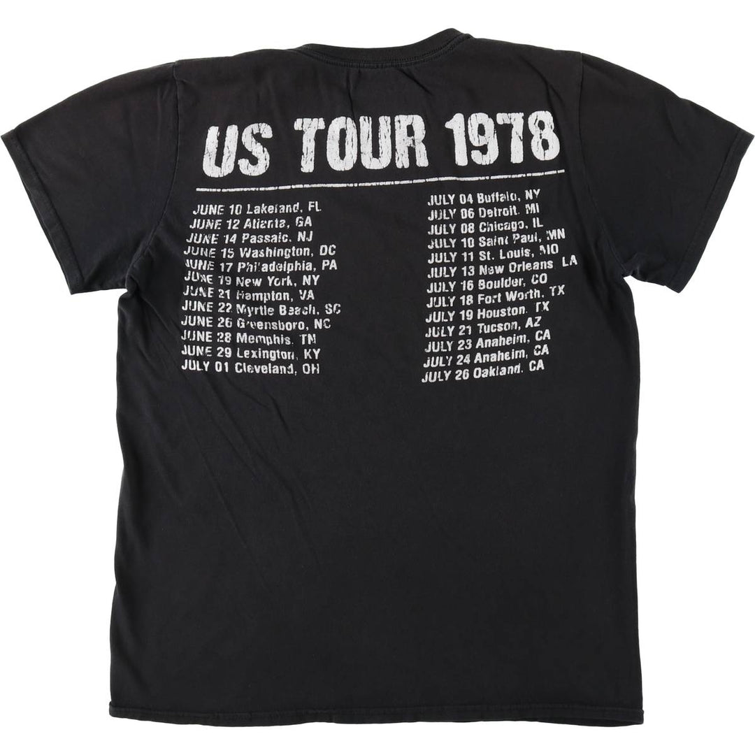 The Rolling Stones Band T-shirt, Men's M size cotton black type Vintage Second Hand