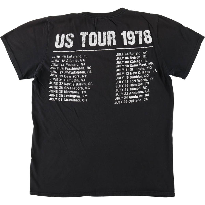 The Rolling Stones Band T-shirt, Men's M size cotton black type Vintage Second Hand