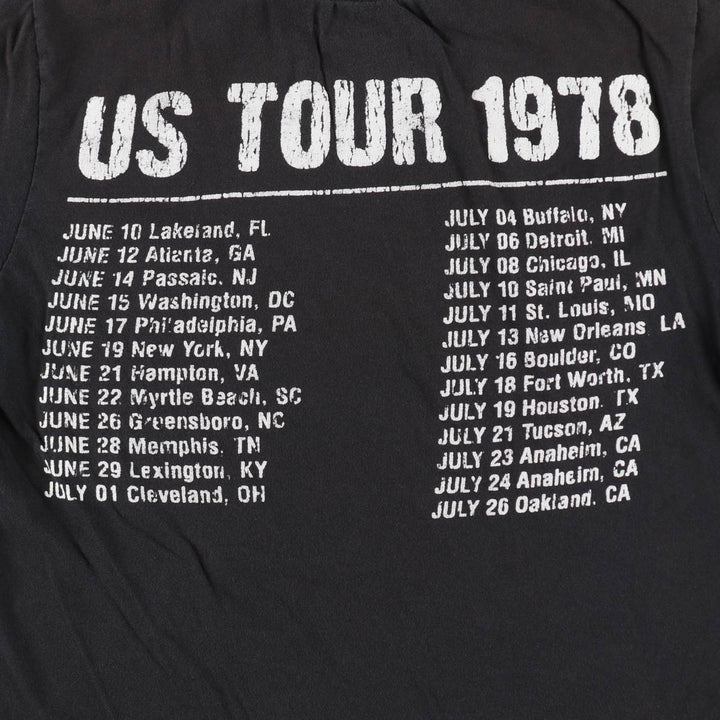 The Rolling Stones Band T-shirt, Men's M size cotton black type Vintage Second Hand