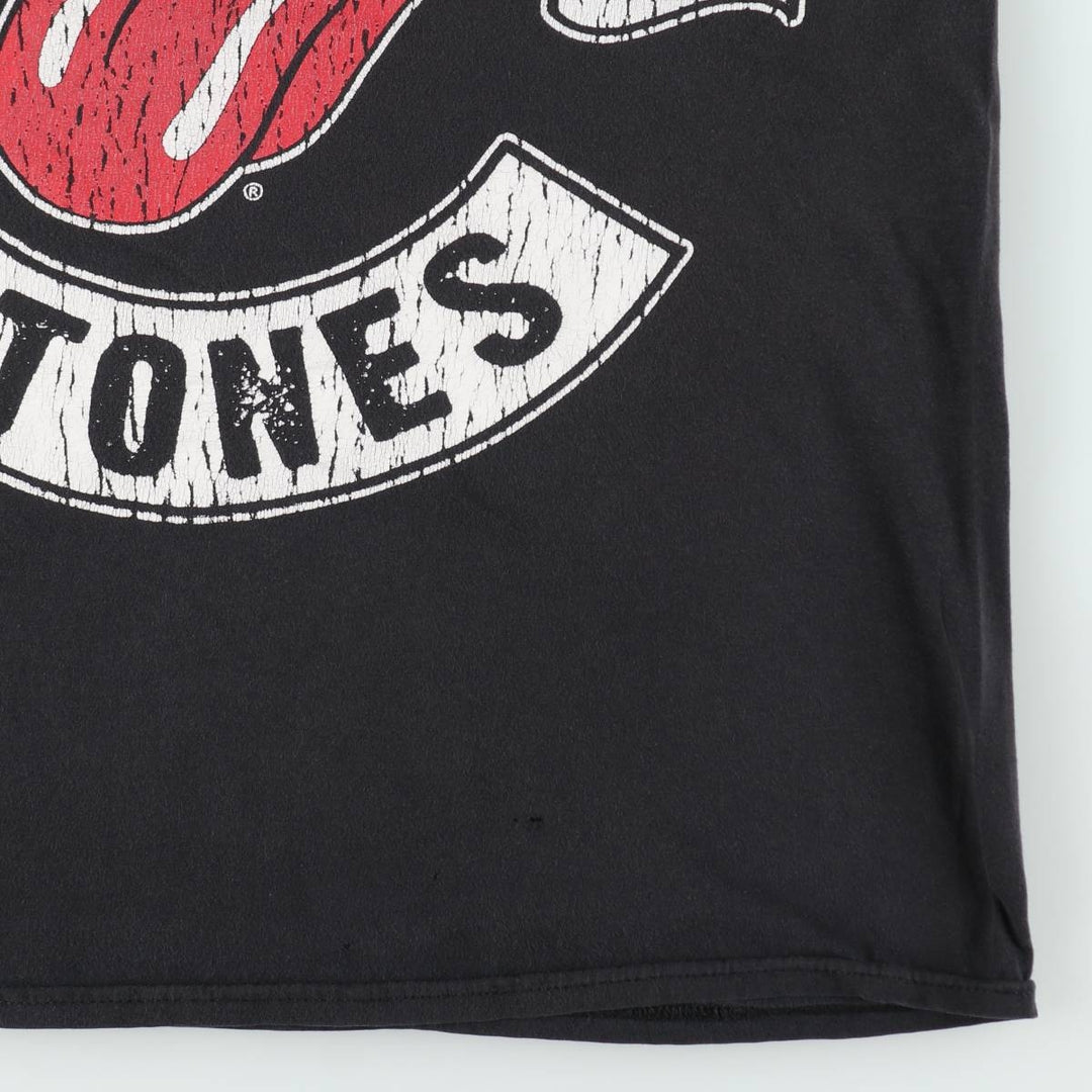 The Rolling Stones Band T-shirt, Men's M size cotton black type Vintage Second Hand