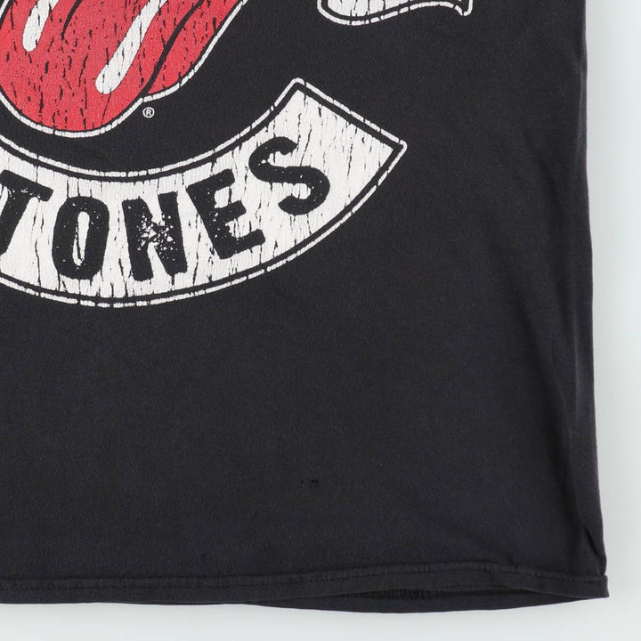 The Rolling Stones Band T-shirt, Men's M size cotton black type Vintage Second Hand