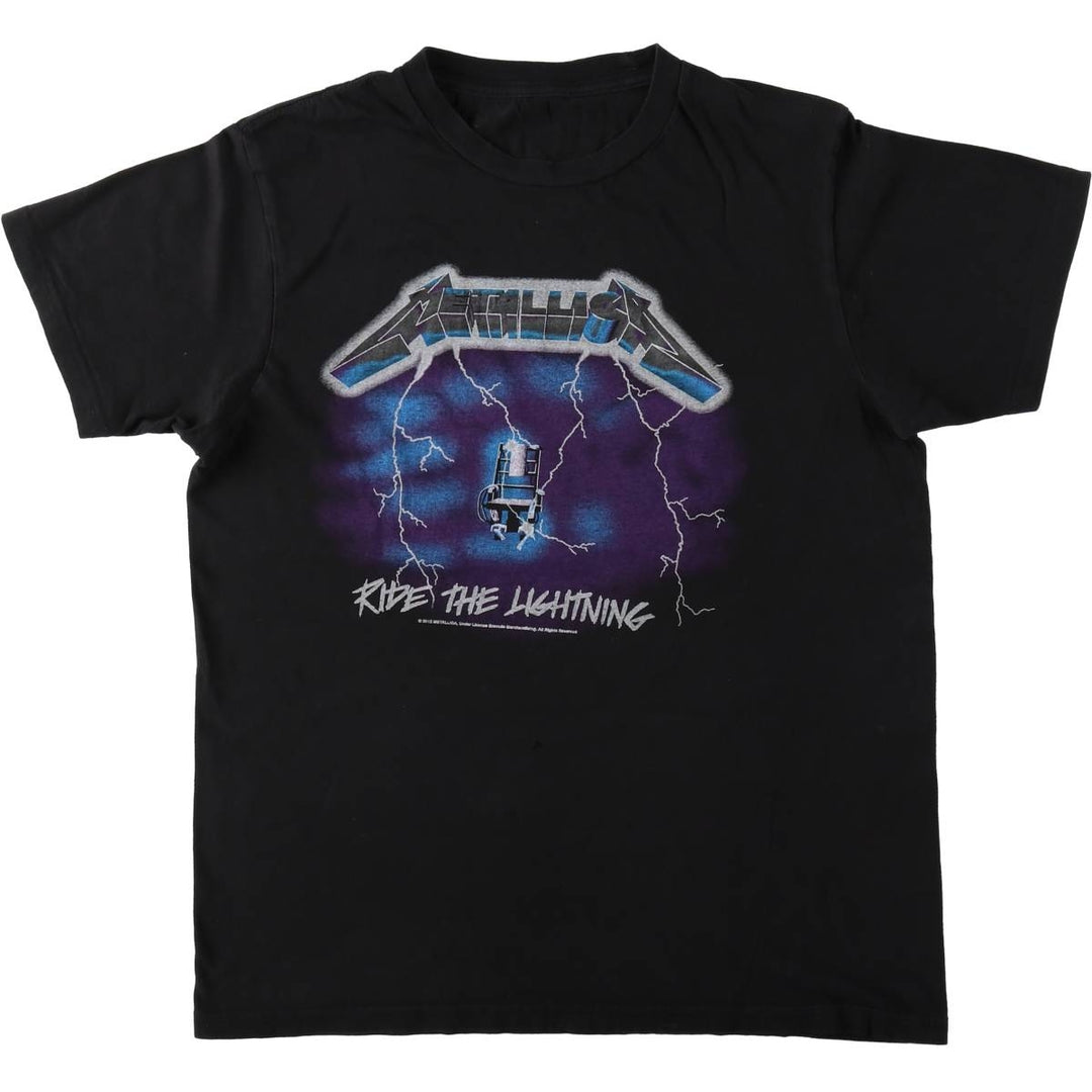 METALLICA Metallica Band T-shirt Band T Men's M size cotton black type Vintage Second Hand